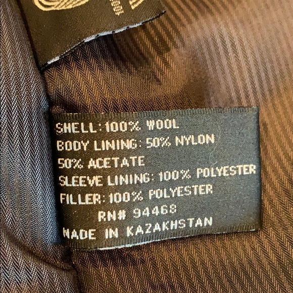 Alfani wool coat, dark gray, medium. Wore once. - Picture 3 of 3